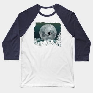 Snowboard Freestyle - Green Night Baseball T-Shirt